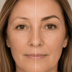 THE FADE image-2 Soft Ombre Brows before and after cosmetic tattoo treatment