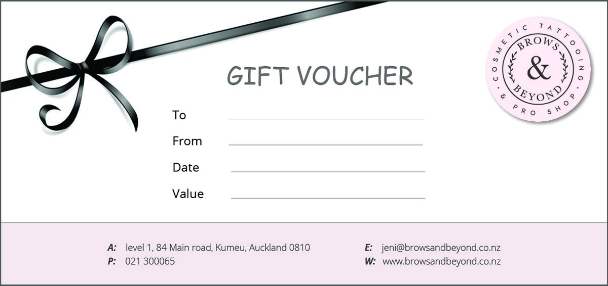 Gift Certificate $50 - Brows & Beyond Cosmetic Tattooing